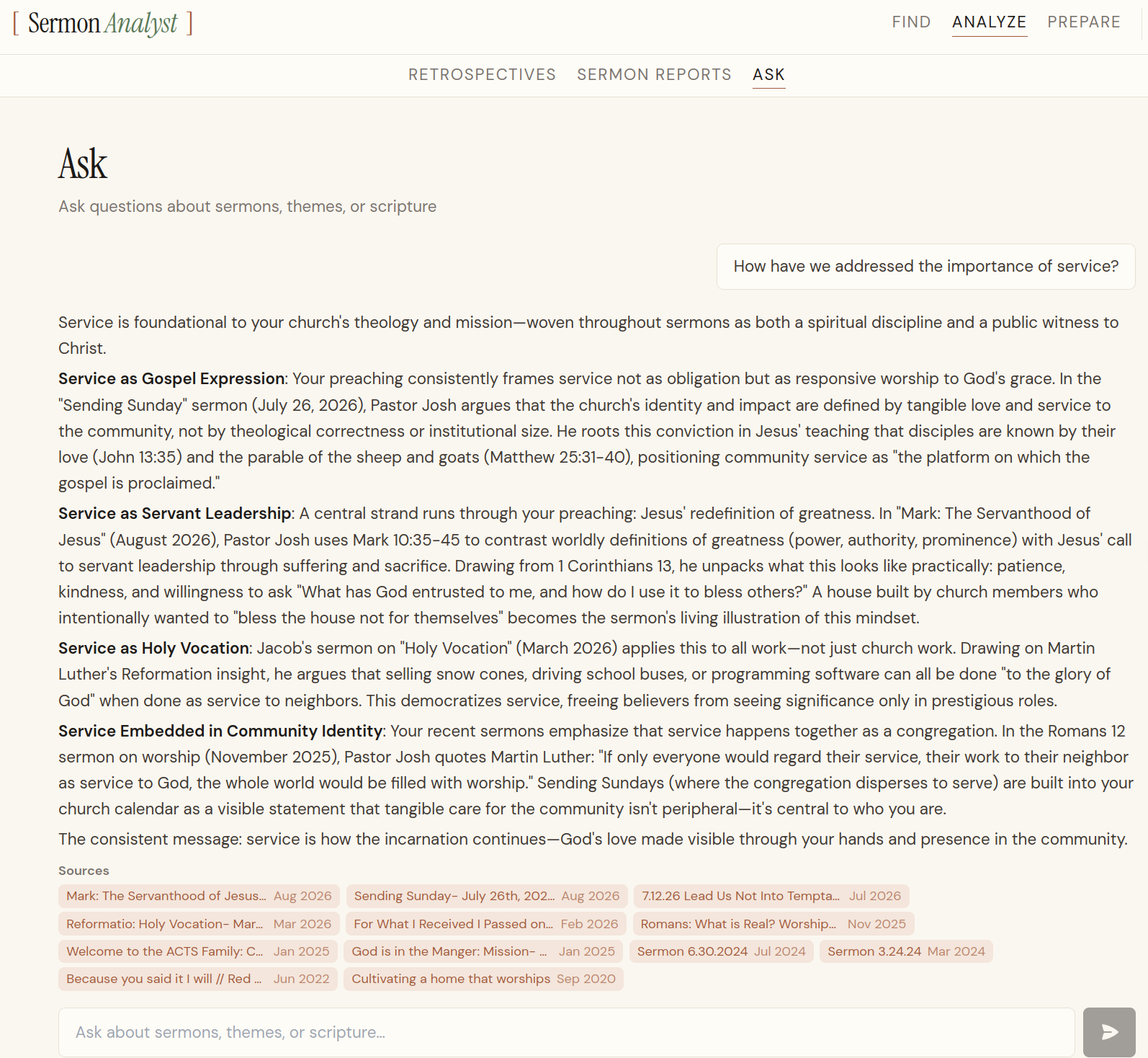 Ask questions of your archive.